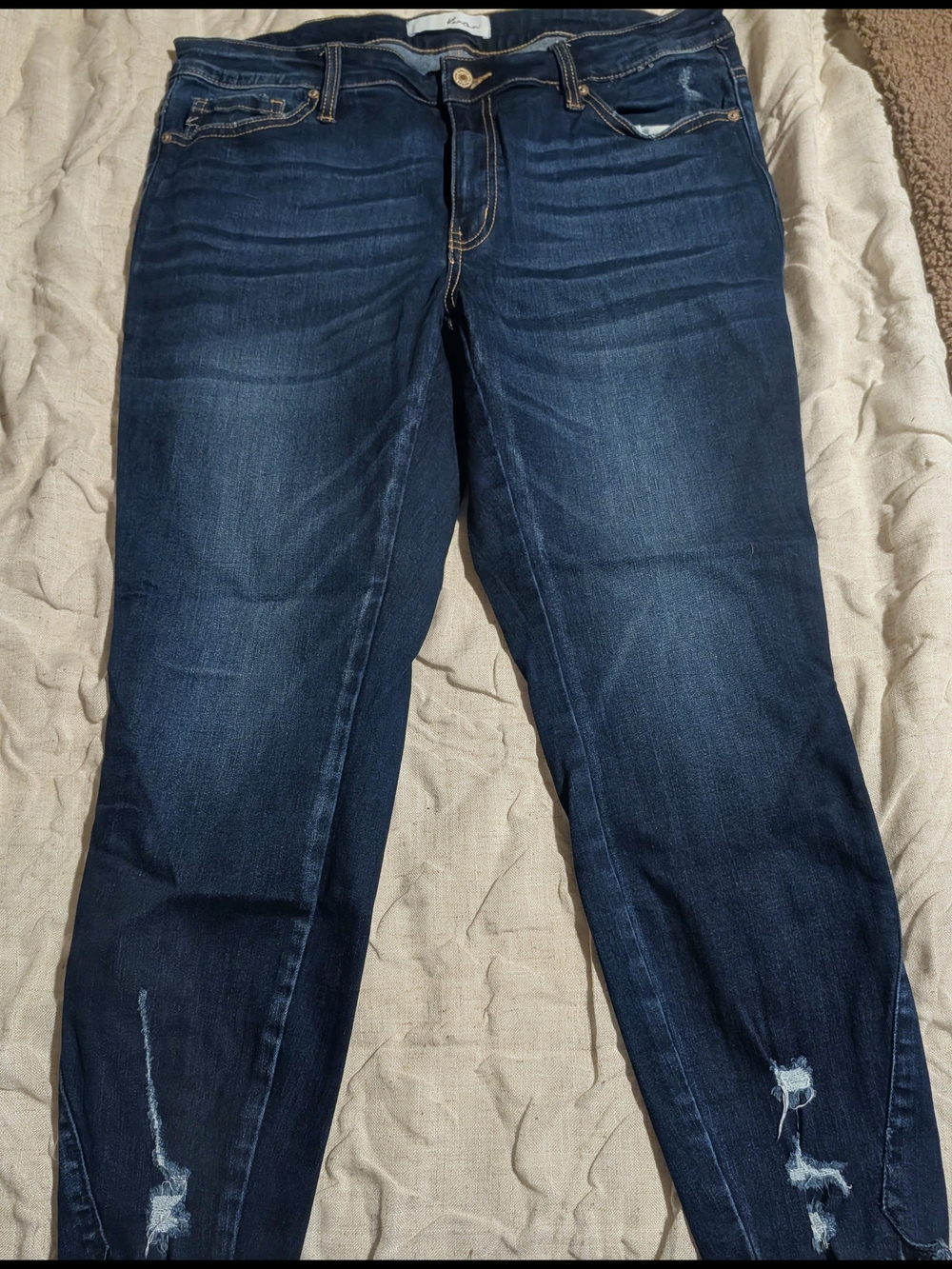 KanCan Dark Blue Distressed Skinny Jeggings